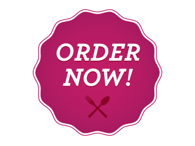 Order Now Web Button button food fork icon order now paleo spoon web button website