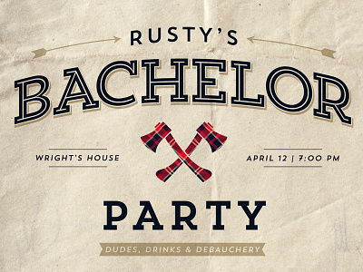 Bachelor Party Invite axe bachelor bachelor party invitation invite lumberjack party