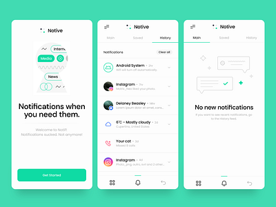 Notifications management app app launcher notifications productivity ui ux