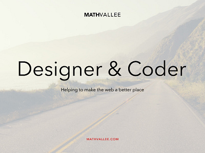 MathVallee – Designer & Coder