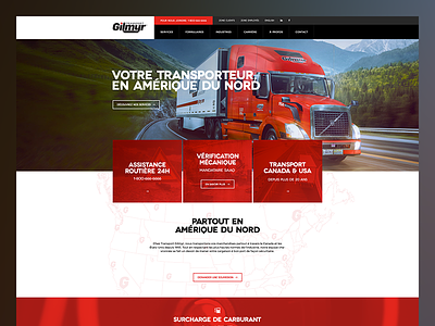 Transport Gilmyr blocks clean grid header layout minimal photography simple transport ui web web design