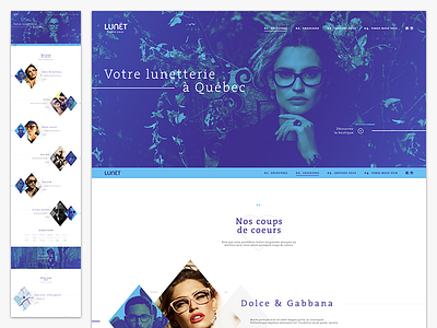Lunet - Eyeglass Store brands clean colors header homepage layout minimal offgrid simple ui web webdesign