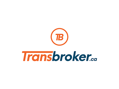 Transbroker.ca blue brand branding circle icon identity logo logo design orange transport transportation website