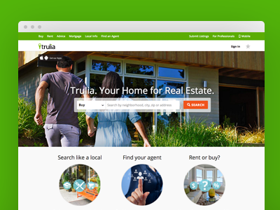 New Trulia homepage