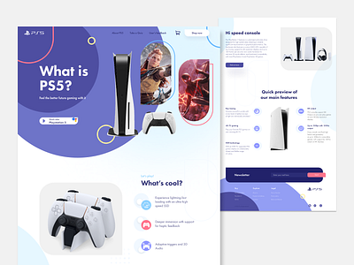 PlayStation 5 Landing Page design landing page playstation playstation5 ps5 typography ui ux web website