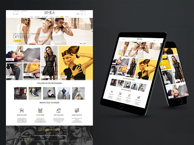 JAMILA Women fashion online shop design ecommerce photoshop sketch ui ux web
