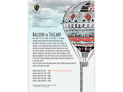 BALLOON IN TUSCANY air balloon identity branding illustration
