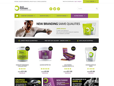 Bulk Powders Concept design e commerce ui ux web