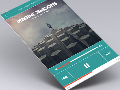 Music Player app design flat ui