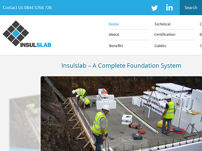 Insulslab Homepage clean corporate modern web