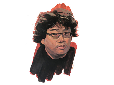 Bong Joon Ho editorial editorial illustration illustrated portrait illustration painterly painting portrait portrait illustration realism traditional illustration