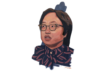 Jimmy O Yang editorial editorial illustration illustrated portrait illustration painterly painting portrait portrait illustration realism traditional illustration