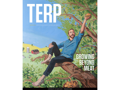 Beyond Growing Meat / Cover and interior illustrations for TERP cover cover art cover artwork cover design editorial editorial illustration illustrated portrait illustration jon stich portrait illustration realism surrealism traditional illustration