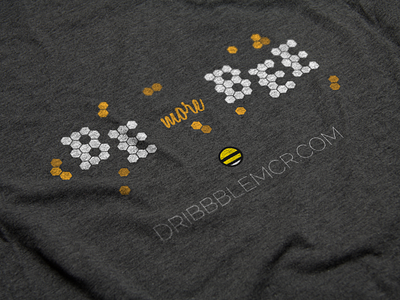 Dribbble Manchester t'shirt design be bee bemorebee design dribbble dribbblemcr hive invite manchester mockup more tshirt