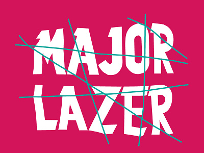 Crumpled Type crumple debut experiment hot majorlazer pink typography