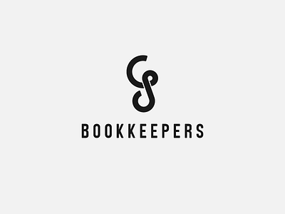 CS Icon and Logotype bookkeepers brand logo simple type