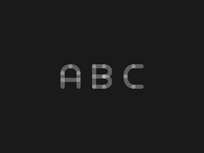 Shadow abc dark design logotype overlay shadow type xray