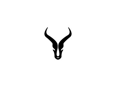 Antelope advice antelope horn logo mark simple