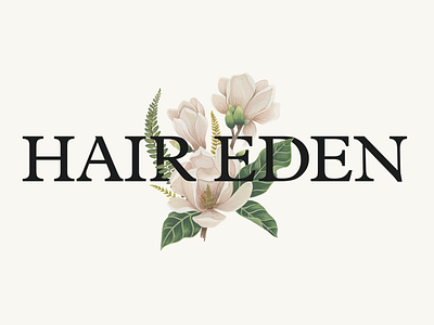 Hair Eden Logo branding eden floral hair logo logotype website