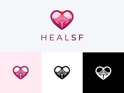 Logo for Heal SF branding graphic design illustration logo mental health san francisco visual design