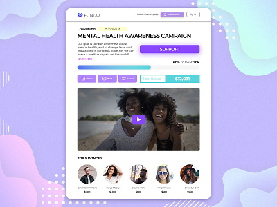 DailyUI #032 - Crowdfunding Campaign crowdfunding campaign daily ui design tablet ui ui design ux visual design