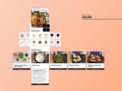 Daily UI #040 - Recipe app daily ui design mobile recipe ui ui design ux visual design