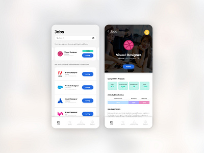 Daily UI #050 - Job Listing app button daily ui design job listing mobile ui ui design ux visual design