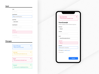 Daily UI #082 - Form app daily 100 daily 100 challenge daily ui design design system form input message mobile mockup ui ui design ux visual design