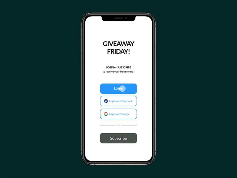 Daily UI #097 - Giveaway animated gif app daily 100 daily 100 challenge daily ui design giveaway interaction design invision studio mobile ui ui design ux visual design