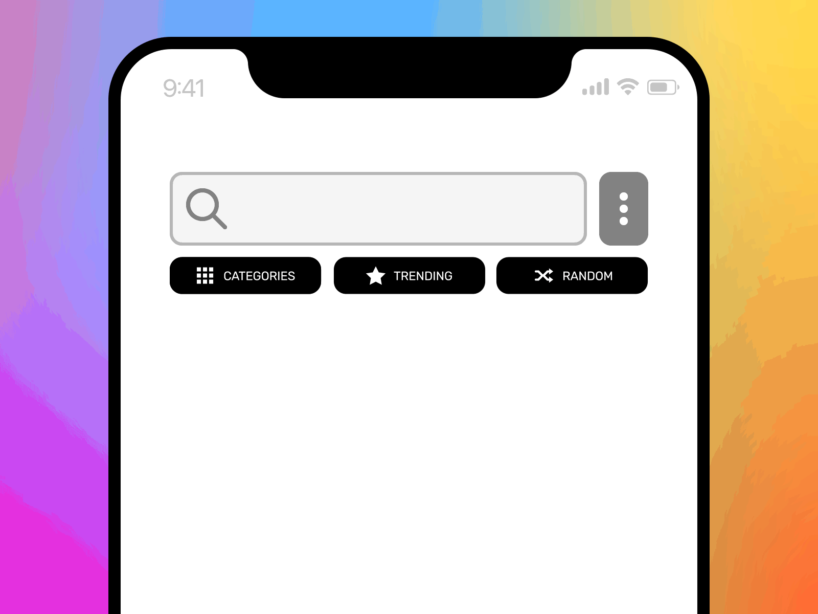 Daily UI #099 - Categories animated gif categories daily 100 daily 100 challenge daily ui design interaction design iphone x mobile ui ui design ux visual design