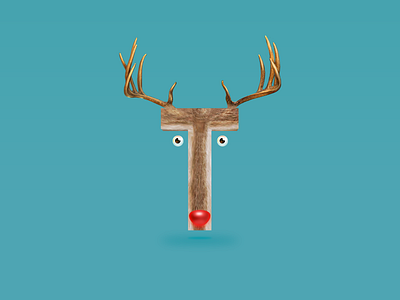 Deer t christmas deer icon illustration studio vintage typography