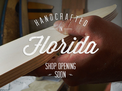 Shop opening soon handcrafted typography vintage webdesign