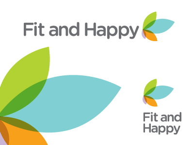 Fit and Happy branding identity design logo design