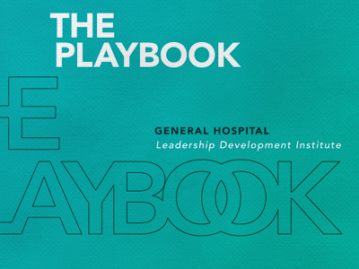 The Playbook Cover Concept print typography