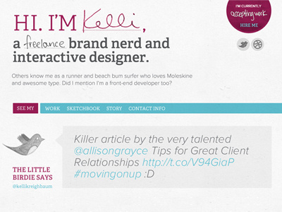 Sneak peek of my new site typography web design