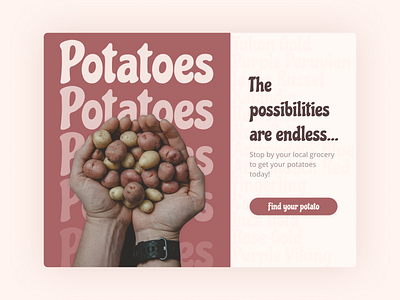 Daily UI - Day 012 app branding dailyui design figma potato potatoes single product ui