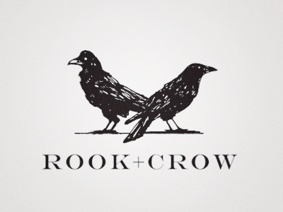 Rook + Crow brand birds crow logo rook