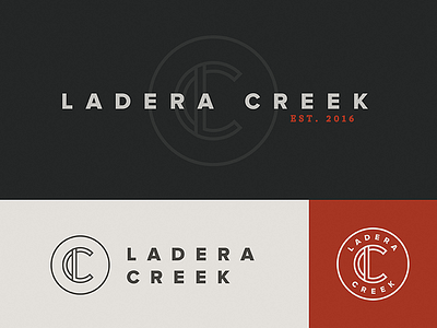 Ladera Creek System badge brandmark coin identity real estate