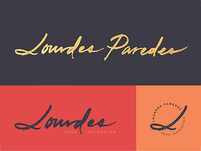 Lourdes Branding handwritten script yoga