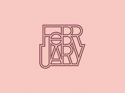 February Type brandmark february logo typography valetines