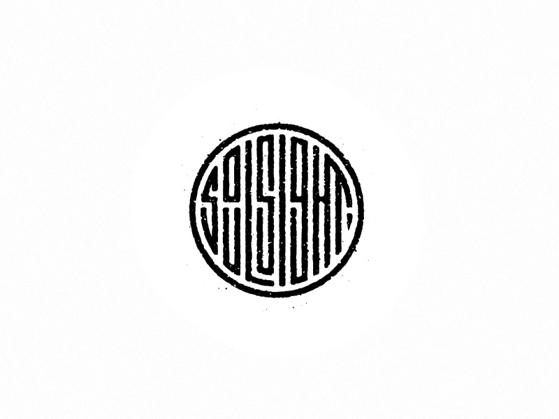 Soulsight Stamp icon seal illustration vector soulsight design texture geometry type badge logo brandmark typography