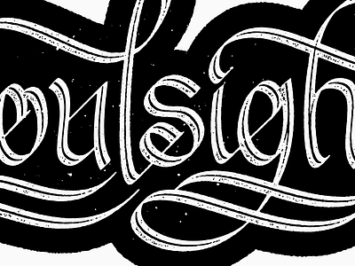 Script Detail brandmark calligraphy inline logo texture typography