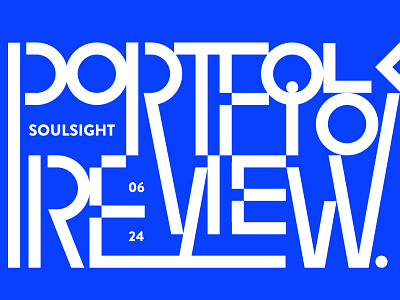 Soulsight Portfolio Review Night brandmark design geometric geometry lines portfolio typography