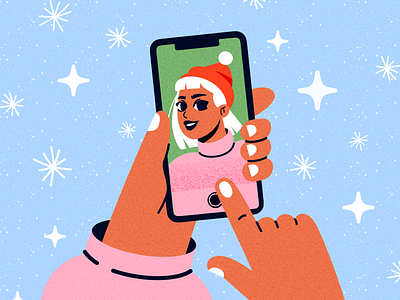 Christmas & New Year Illustrations for Lensa — Selfie and Tiger! app christmas cute girl holiday illustration interface ios lensa new year newyear product push selfie tiger ui ui illustration winter woman xmas