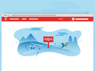 Fastly UI 404 page 404 404 error 404 page illustration ski ui vector