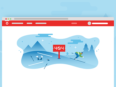 Fastly UI 404 page 404 404 error 404 page illustration ski ui vector