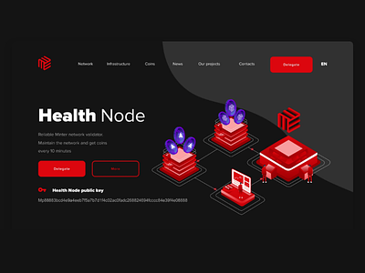 Health Node | Blockchain validator blockchain coins webdesign