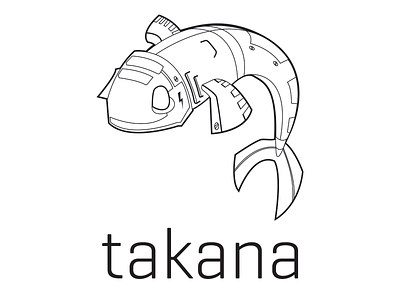 Takana Logo WIP bw fish logo takana