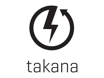 Takana Logo WIP - PowerUp bolt branding bw identity logo takana