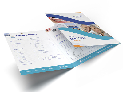 Fee Schedule Brochure brochure dental dental lab design lab marketing tri-fold trifold